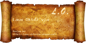 Laux Oktávia névjegykártya